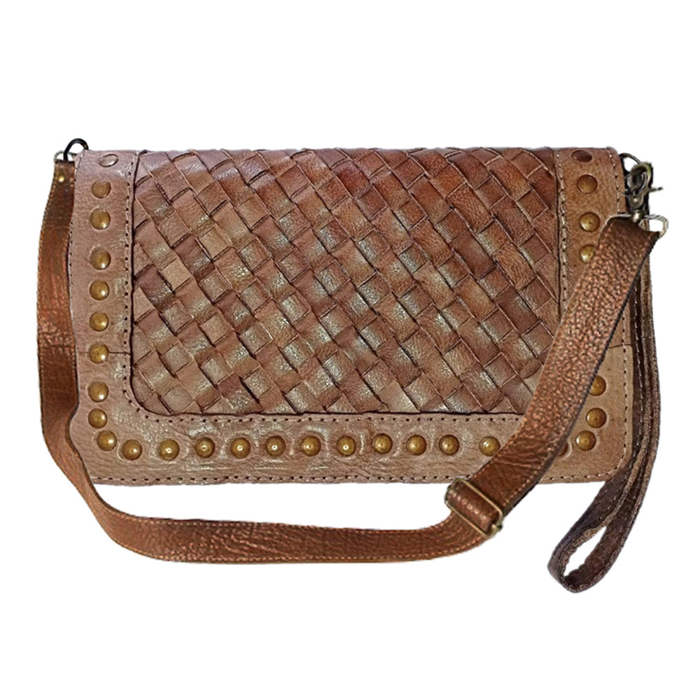 Never Mind Wallet Vintage Handmade Genuine Cowhide Leather
