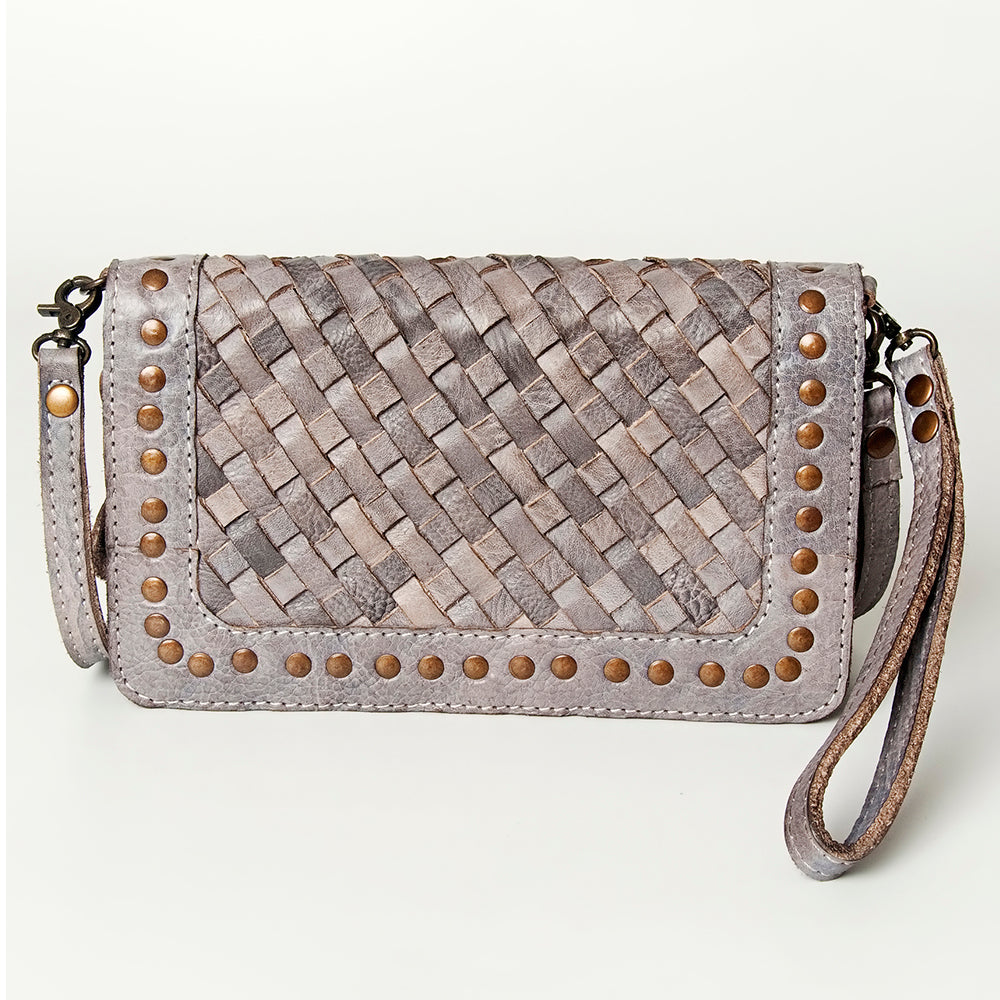 Never Mind Wallet Vintage Handmade Genuine Cowhide Leather