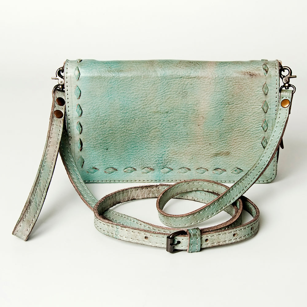 Never Mind Wallet Vintage Handmade Genuine Cowhide Leather
