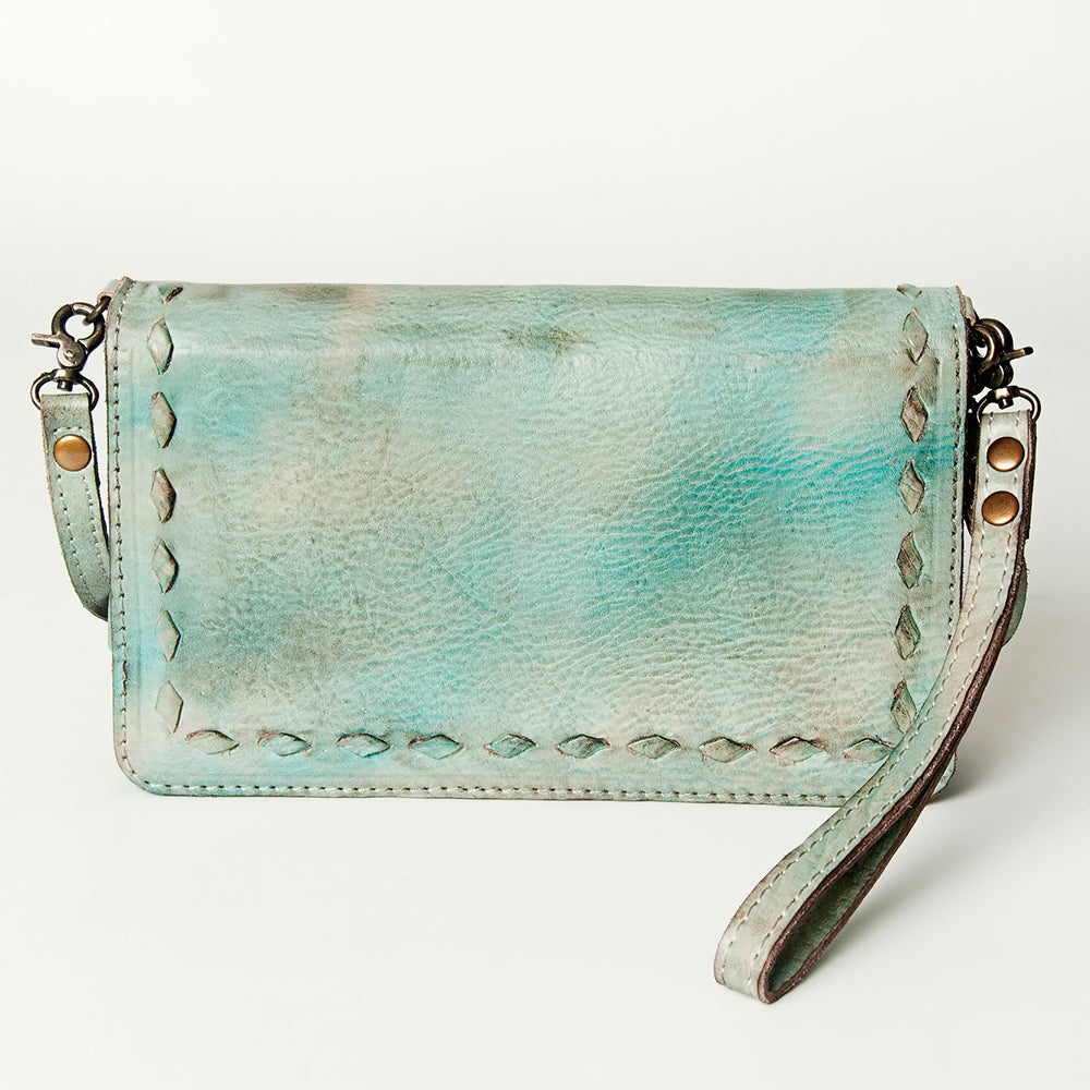 Never Mind Wallet Vintage Handmade Genuine Cowhide Leather
