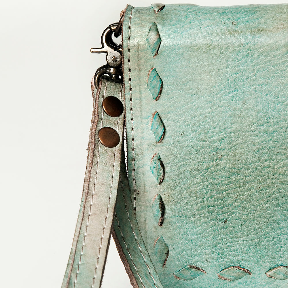 Never Mind Wallet Vintage Handmade Genuine Cowhide Leather