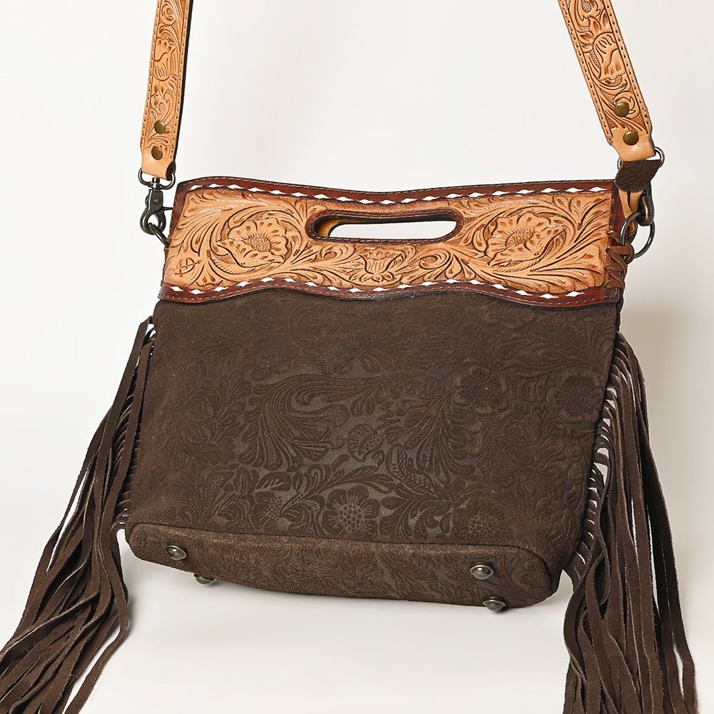 American Darling Clutch Hand Tooled Hair-On Genuine Leather