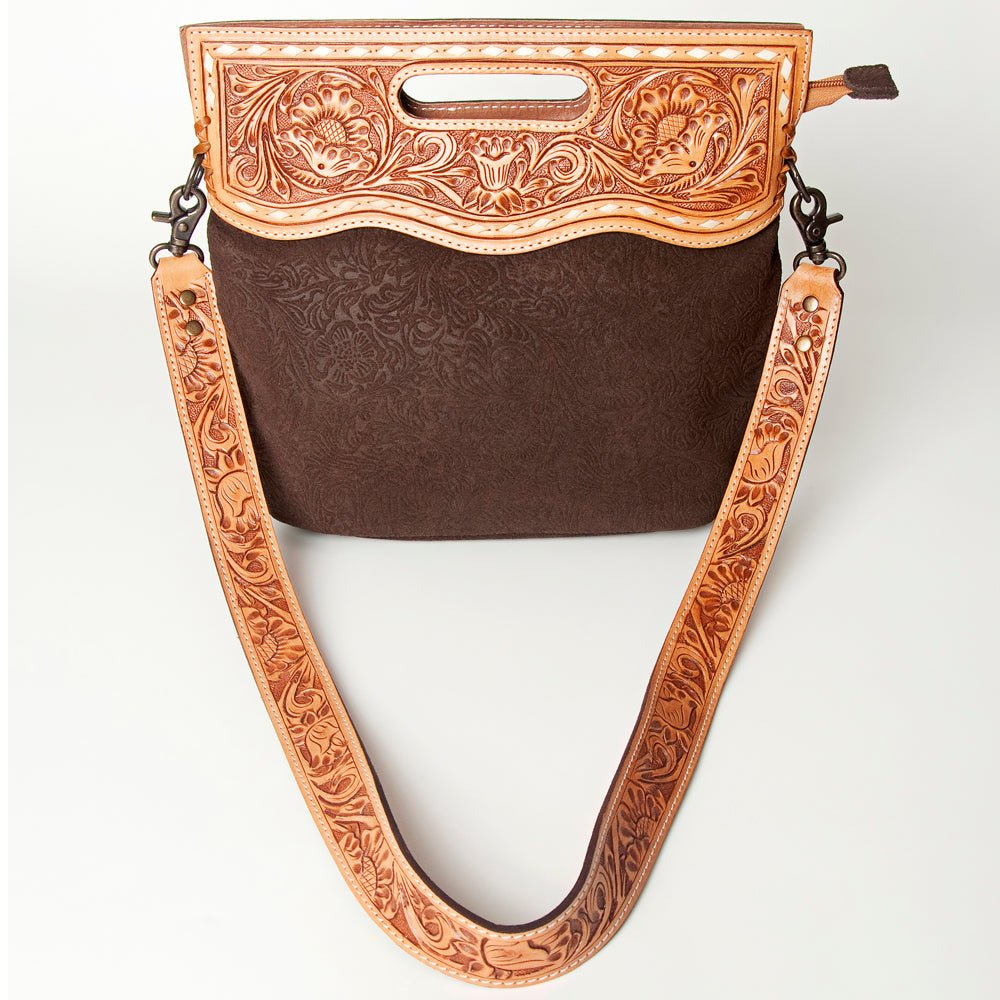 American Darling Clutch Hand Tooled Hair-On Genuine Leather