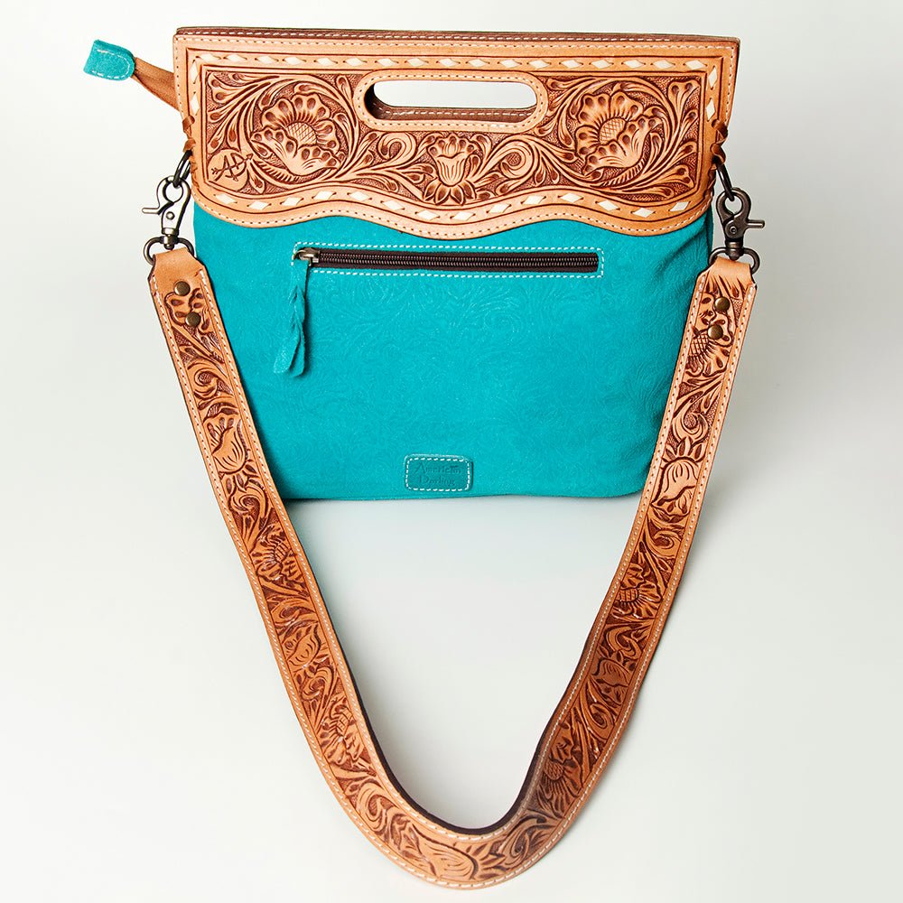 American Darling Clutch Hand Tooled Hair-On Genuine Leather