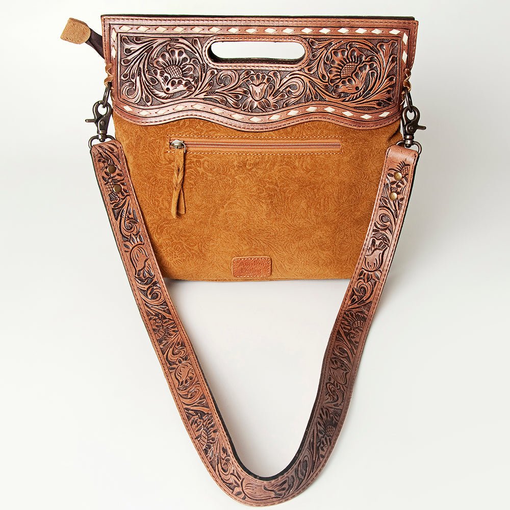 American Darling Clutch Hand Tooled Hair-On Genuine Leather