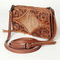 American Darling Hand-Tooled Hair-On Genuine Leather Clutch