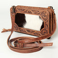 American Darling Hand-Tooled Hair-On Genuine Leather Clutch
