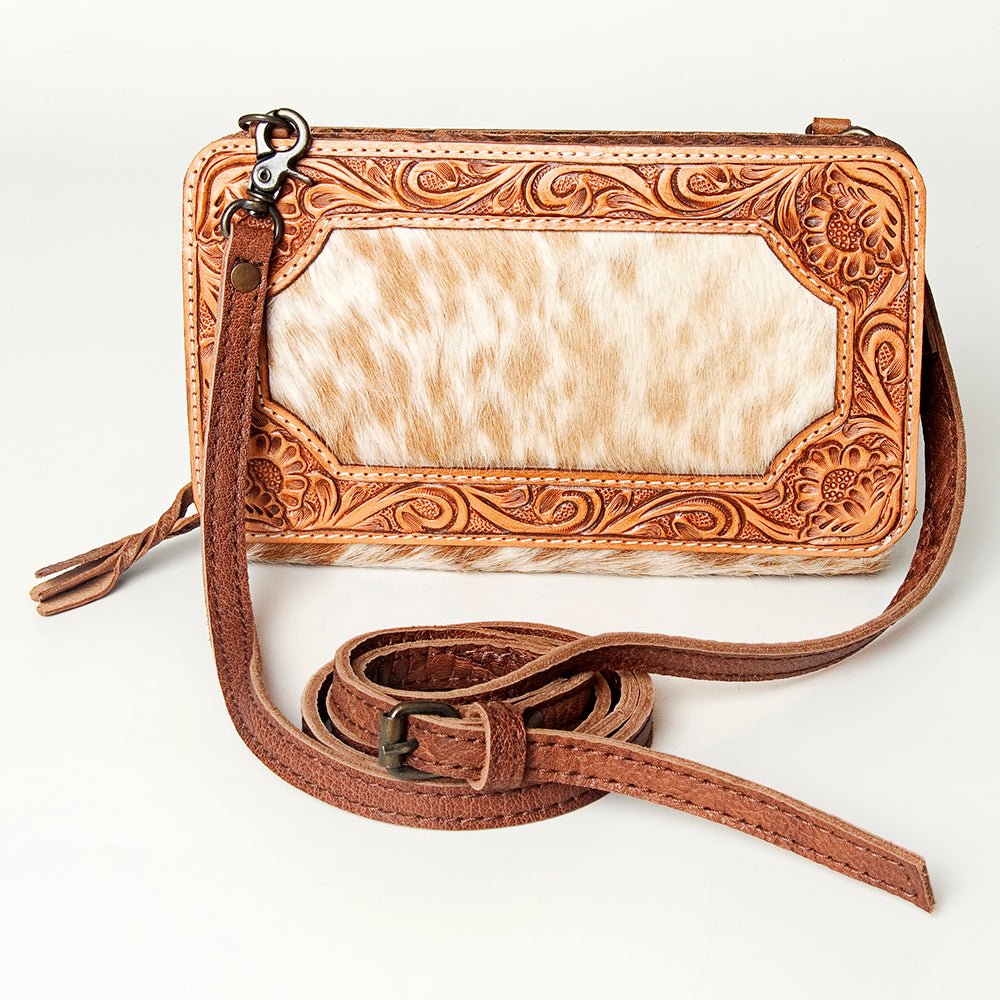 American Darling Hand Tooled Hair-On Genuine Leather