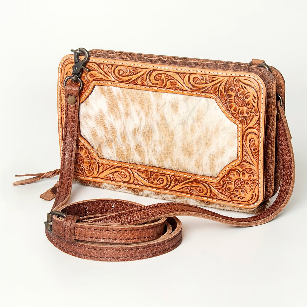 American Darling Hand Tooled Hair-On Genuine Leather