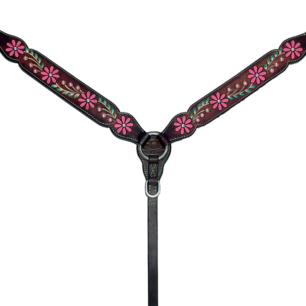 Bar H Equine American Leather Horse Saddle Tack Breast Collar Headstall Wither Strap Set