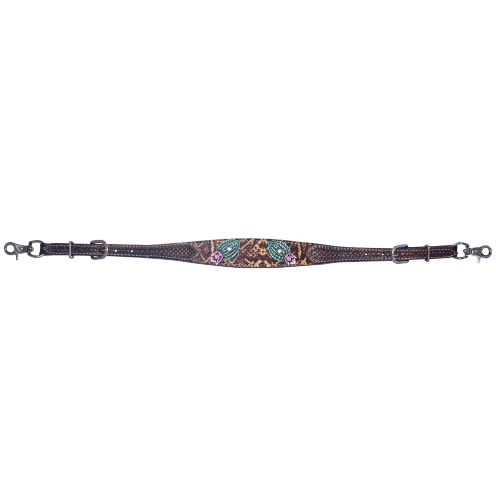 Bar H Equine Premium Hand Tooled Leather Stainless Steel Hardware Breast Collar Brown