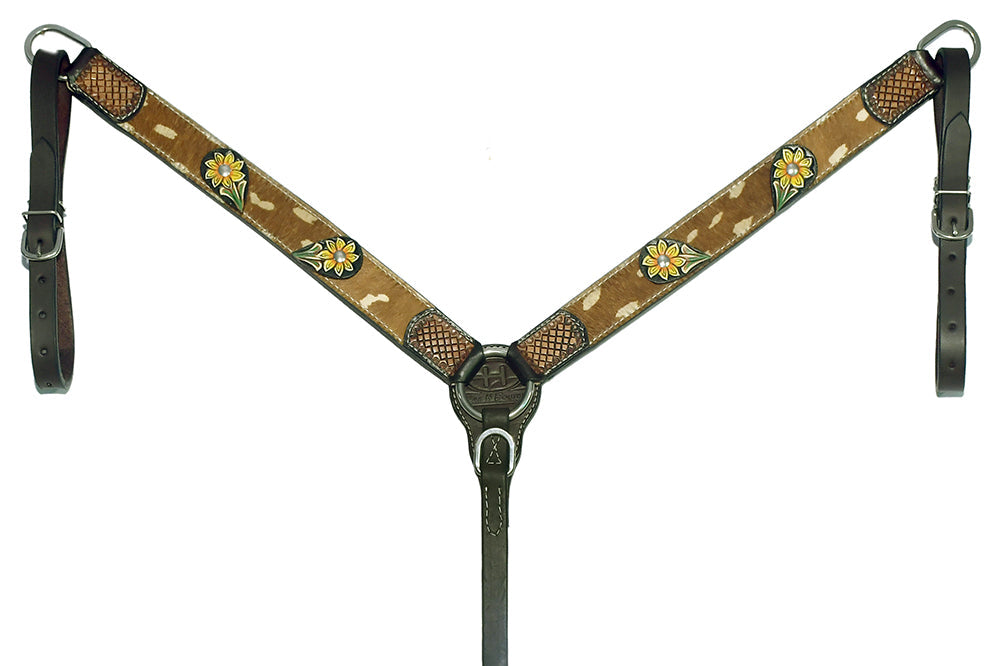 Bar H Equine American Leather Horse Saddle Tack Headstall Breast Collar Wither Strap Set
