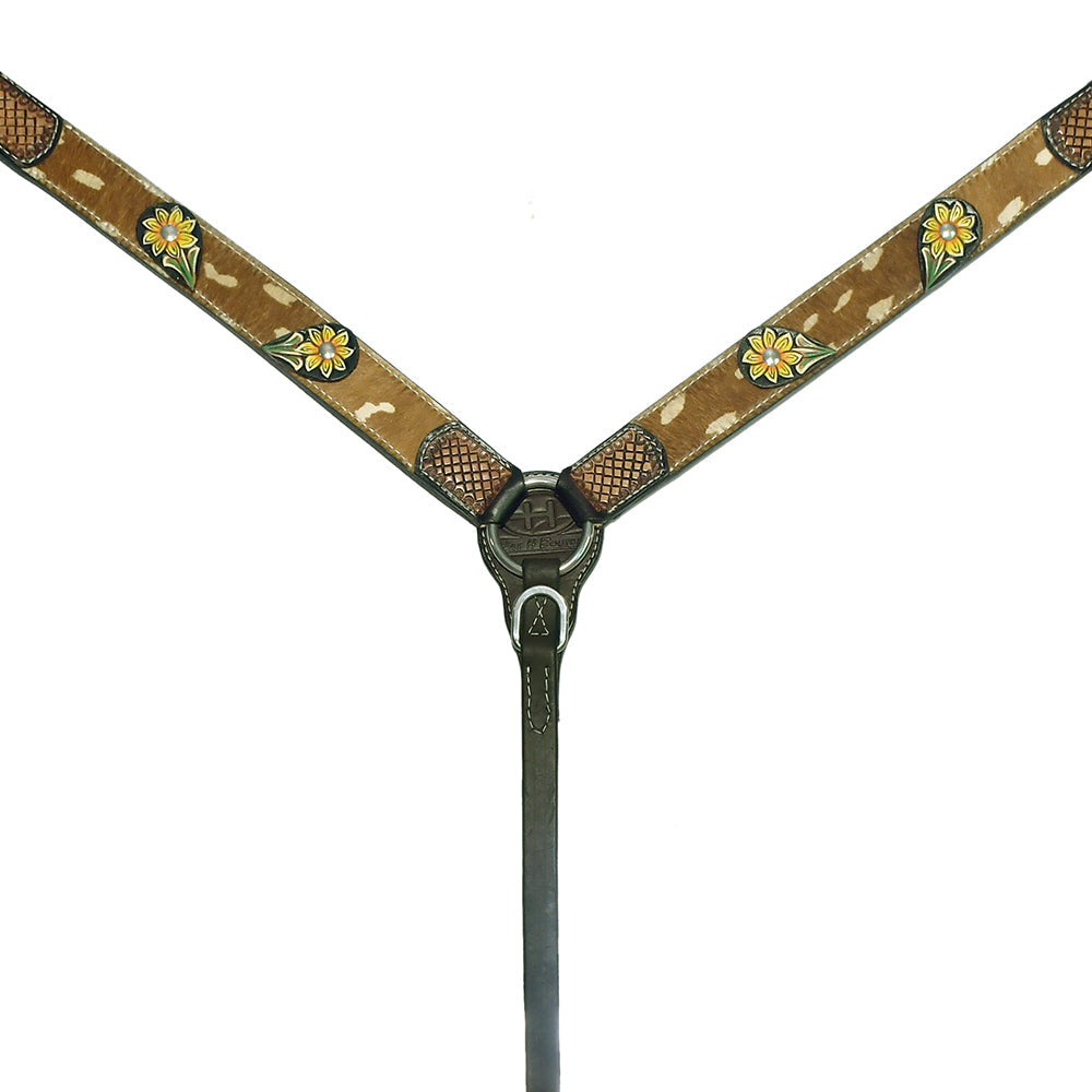 Bar H Equine American Leather Horse Saddle Tack Headstall Breast Collar Wither Strap Set