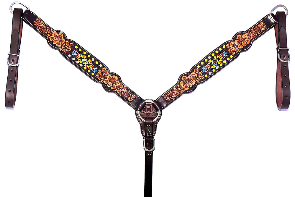 Western leather Breast Collar