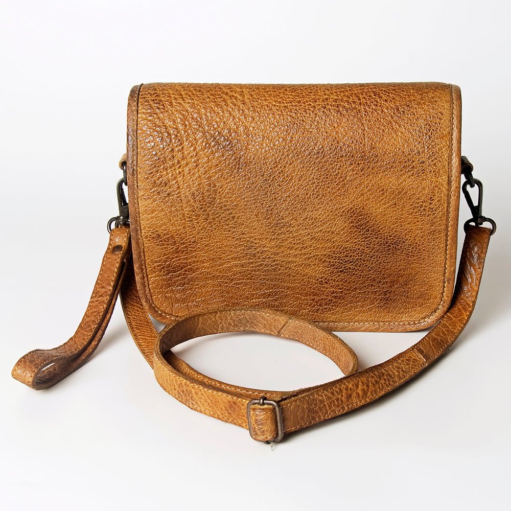 Never Mind Crossbody Vintage Handmade Genuine Cowhide Leather
