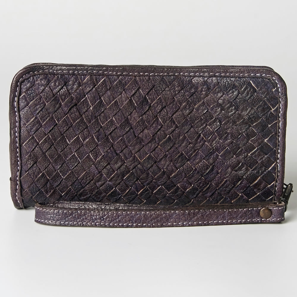 Never Mind Wallet Vintage Handmade Genuine Cowhide Leather