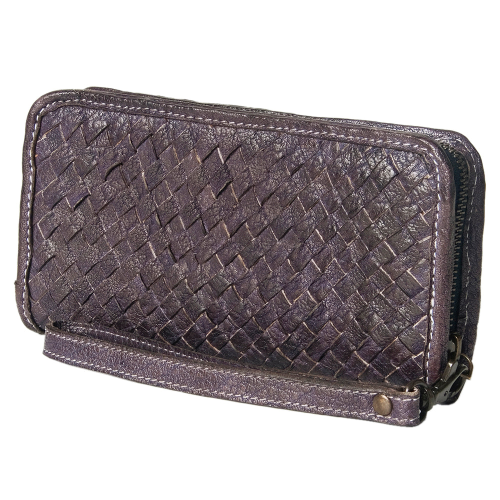Never Mind Wallet Vintage Handmade Genuine Cowhide Leather
