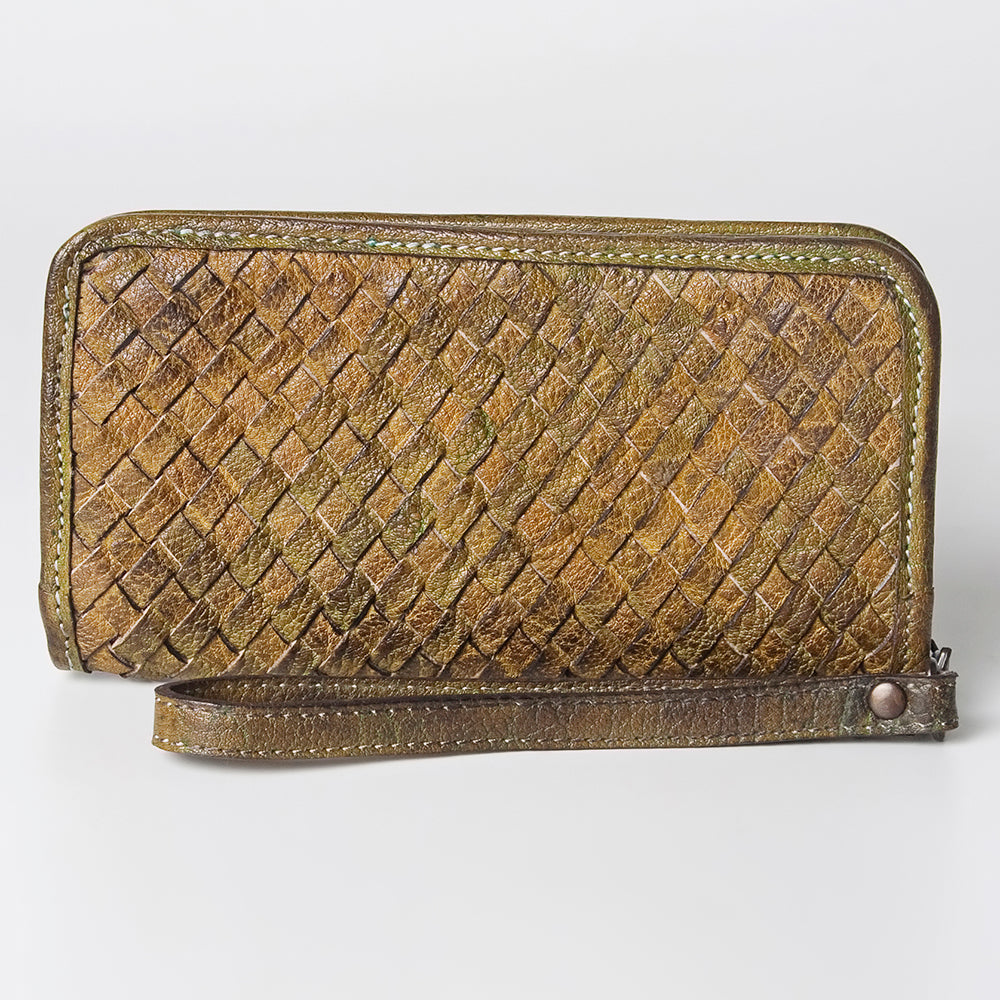 Never Mind Wallet Vintage Handmade Genuine Cowhide Leather