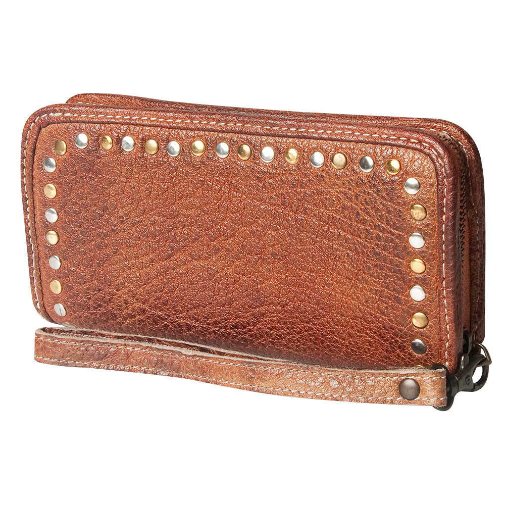 Never Mind Wallet Vintage Handmade Genuine Cowhide Leather
