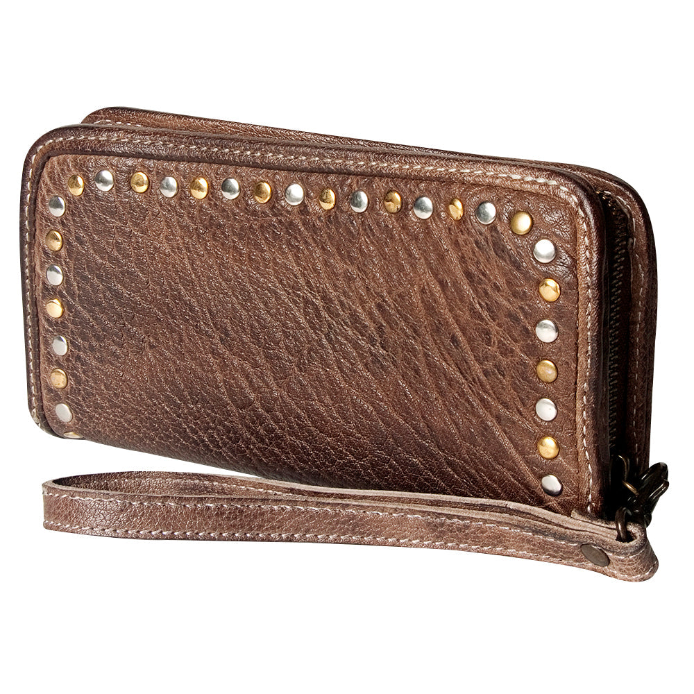 Never Mind Wallet Vintage Handmade Genuine Cowhide Leather