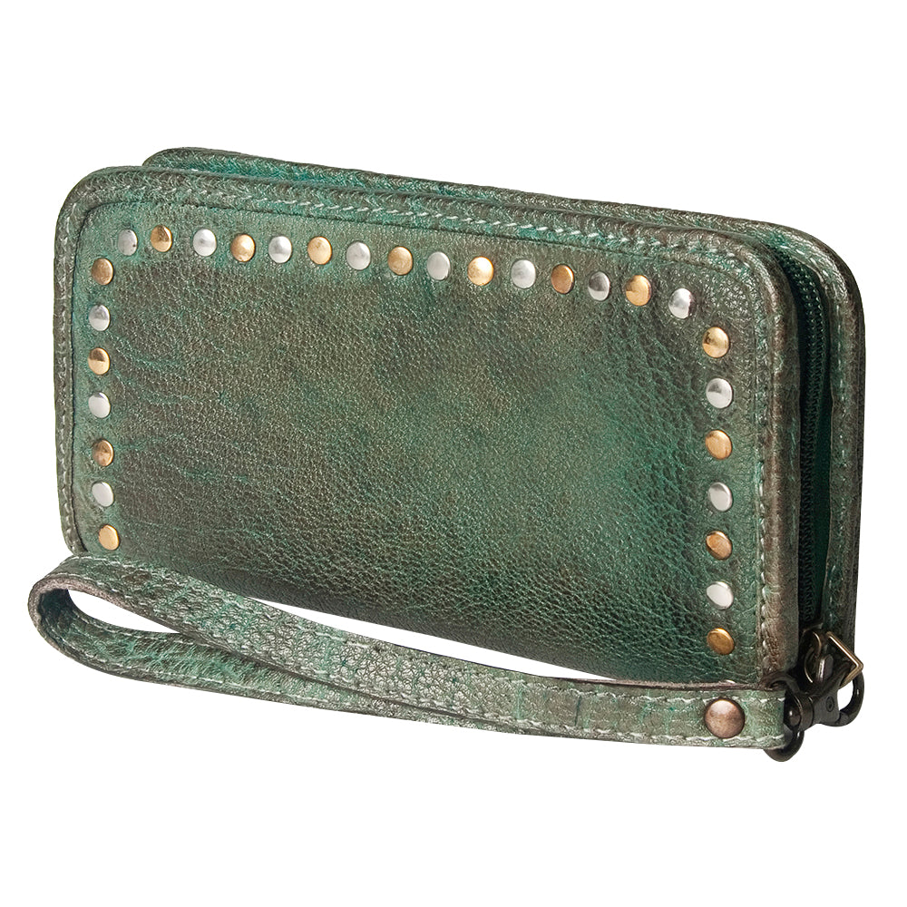 Never Mind Wallet Vintage Handmade Genuine Cowhide Leather