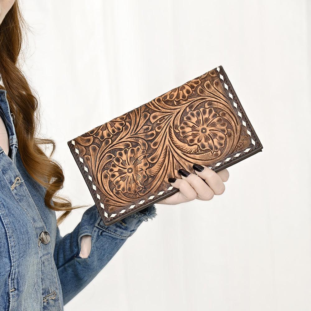American Darling Hand-Tooled Genuine Leather Wallet