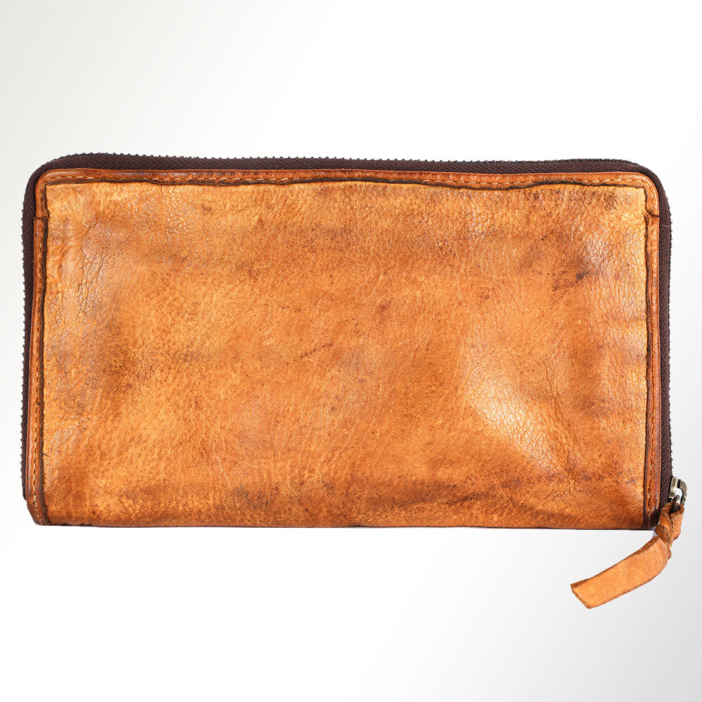 Never Mind Nmbgm106C Wallet Vintage Handmade Genuine Cowhide Leather Women Bag Western Handbag Purse