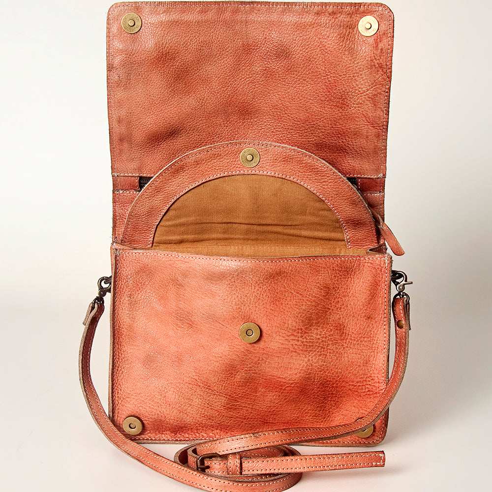 Never Mind Crossbody Vintage Handmade Genuine Cowhide Leather