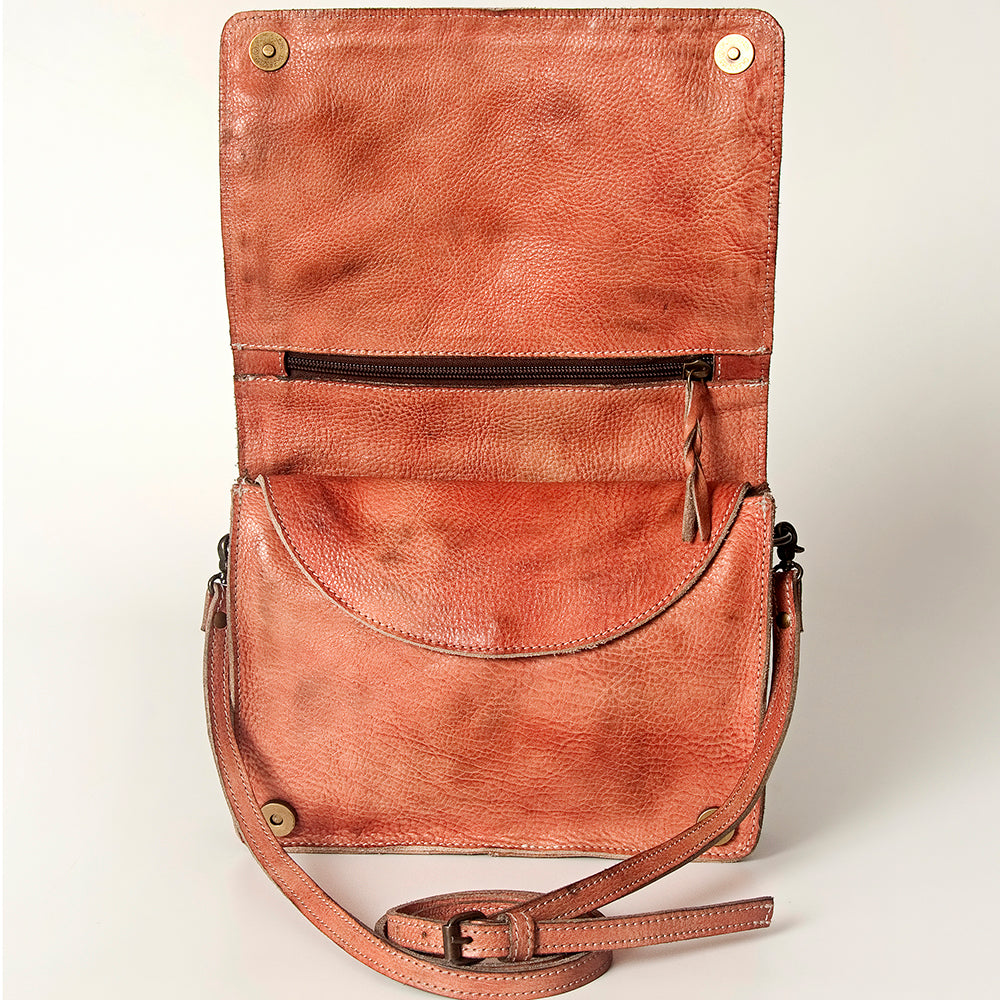 Never Mind Crossbody Vintage Handmade Genuine Cowhide Leather