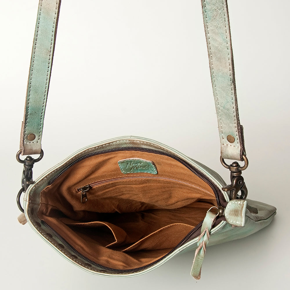 Never Mind Crossbody Vintage Handmade Genuine Cowhide Leather