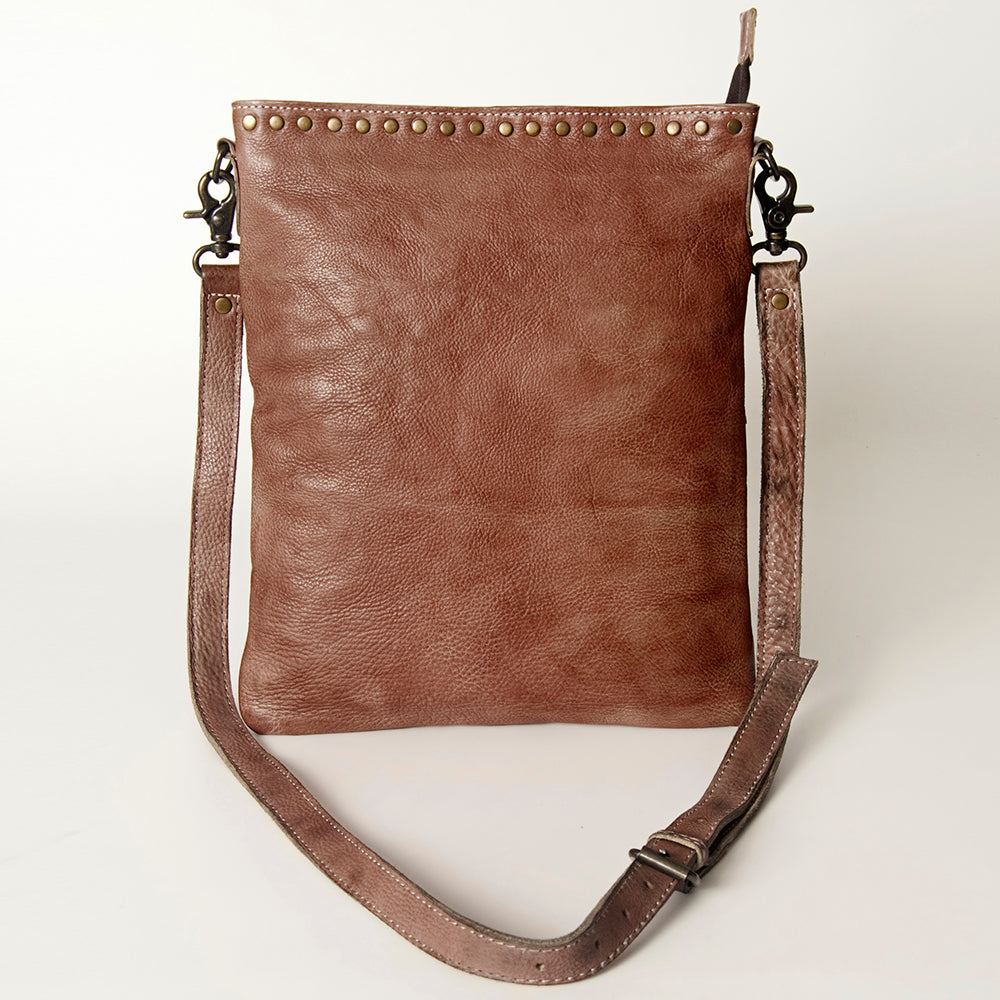 Never Mind Crossbody Vintage Handmade Genuine Cowhide Leather