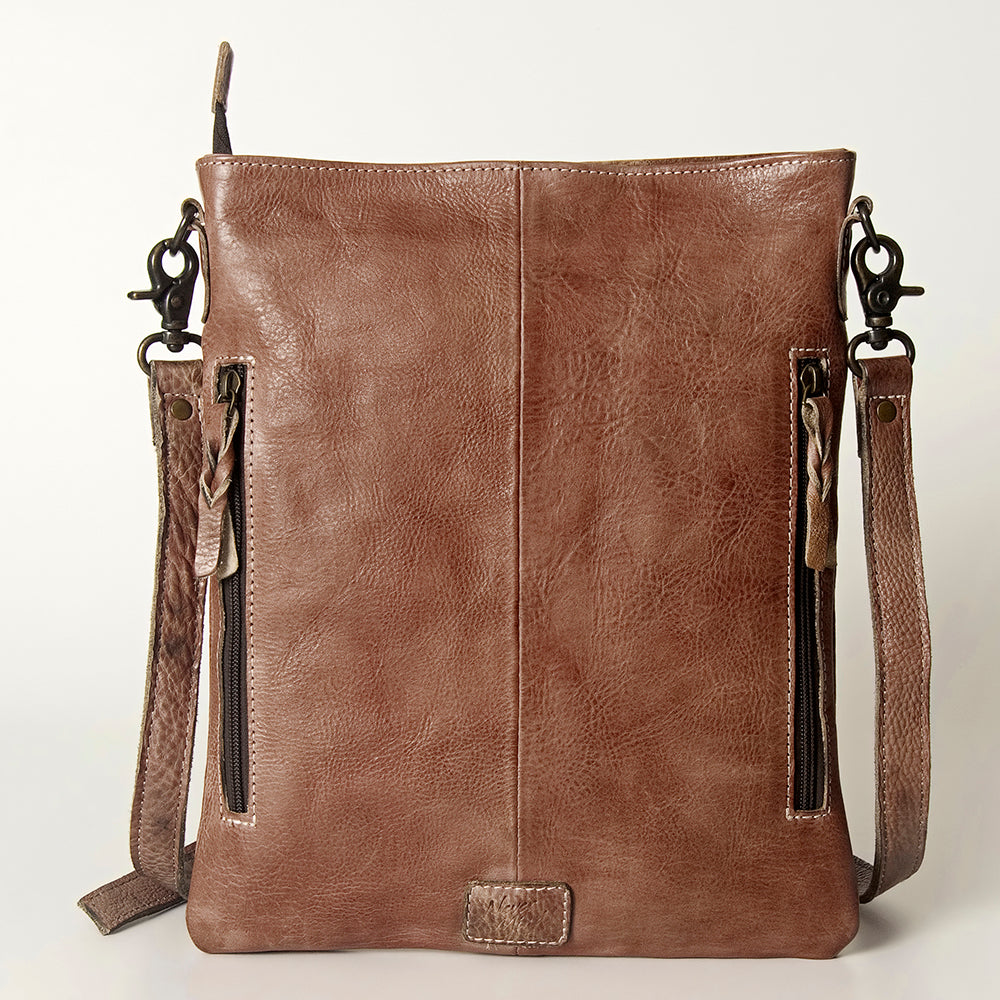 Never Mind Crossbody Vintage Handmade Genuine Cowhide Leather
