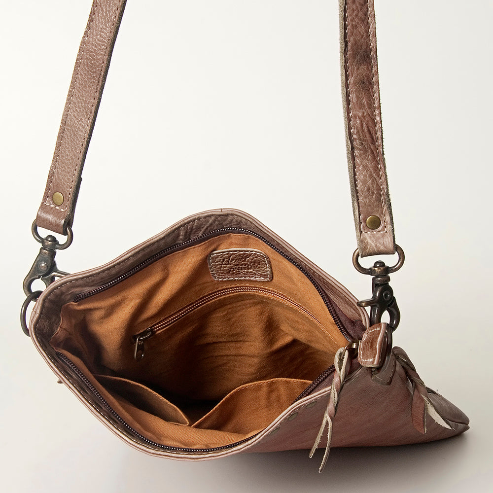 Never Mind Crossbody Vintage Handmade Genuine Cowhide Leather