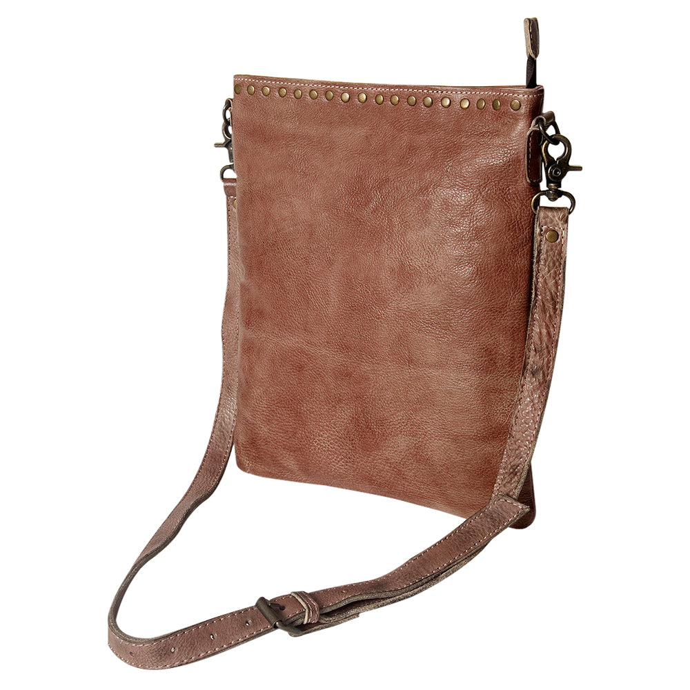 Never Mind Crossbody Vintage Handmade Genuine Cowhide Leather