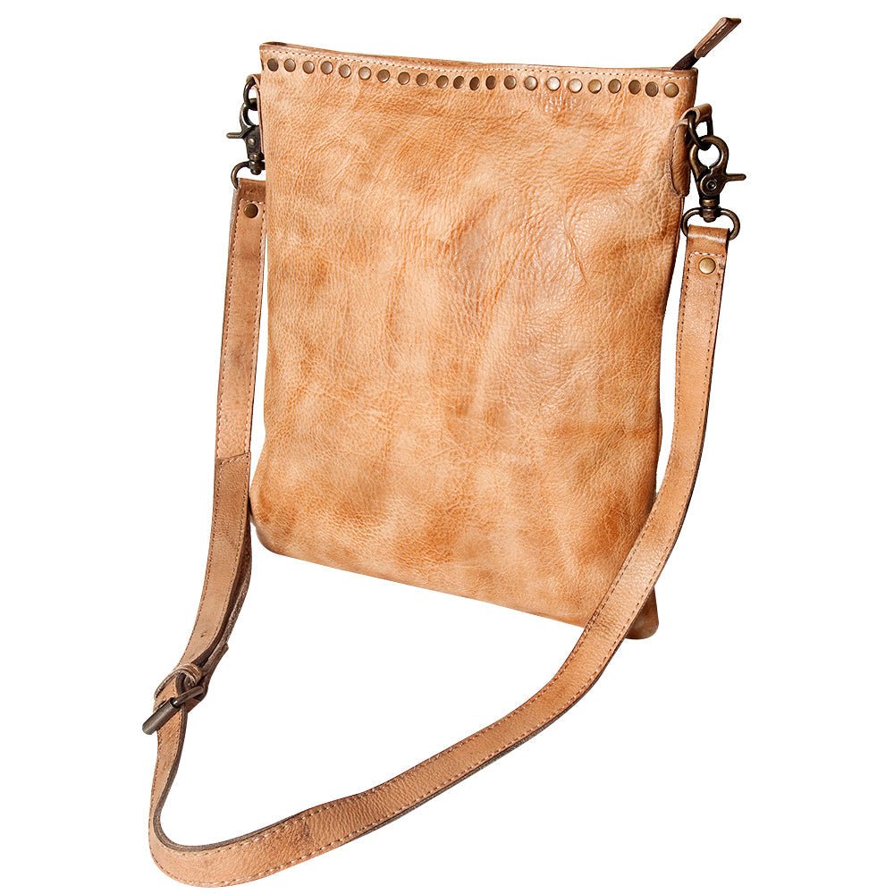 Premium Vintage Handmade Crossbody Bag In Genuine Full Grain Cowhide Leather Women