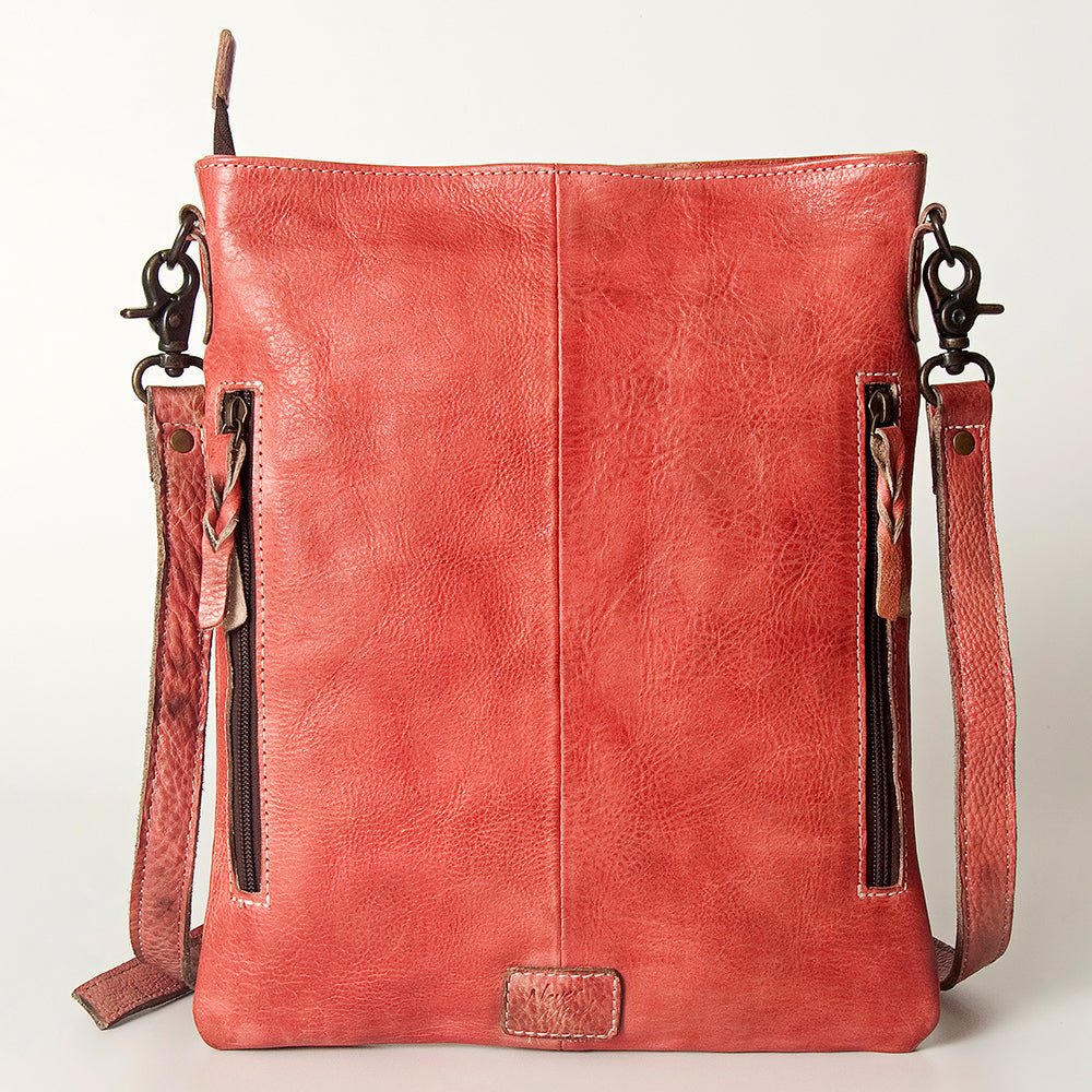Vintage Leather Crossbody Bag For Women Handmade Genuine Cowhide With Durable Hardware