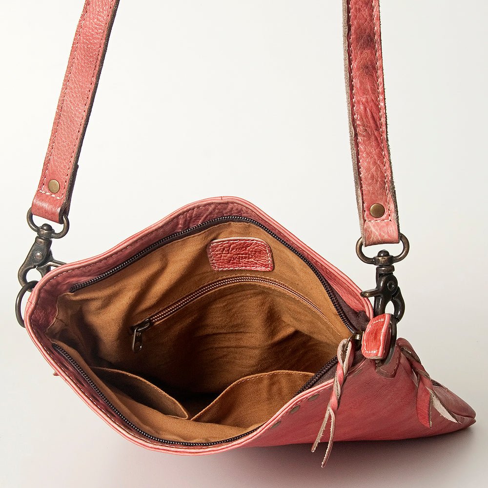 Vintage Leather Crossbody Bag For Women Handmade Genuine Cowhide With Durable Hardware
