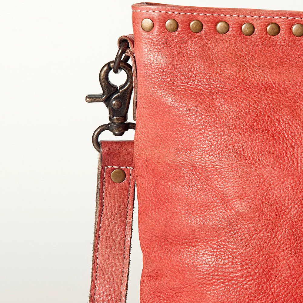 Vintage Leather Crossbody Bag For Women Handmade Genuine Cowhide With Durable Hardware