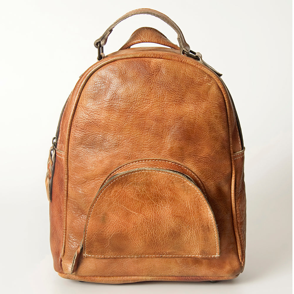 Never Mind Backpack Vintage Handmade Genuine Cowhide Leather