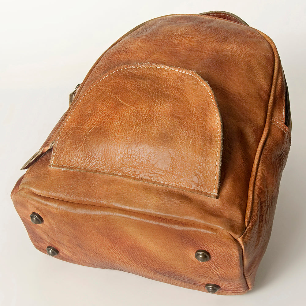Never Mind Backpack Vintage Handmade Genuine Cowhide Leather