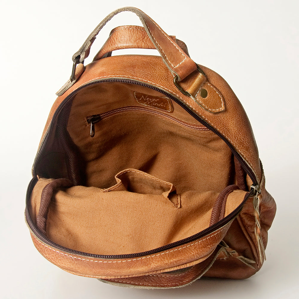 Never Mind Backpack Vintage Handmade Genuine Cowhide Leather