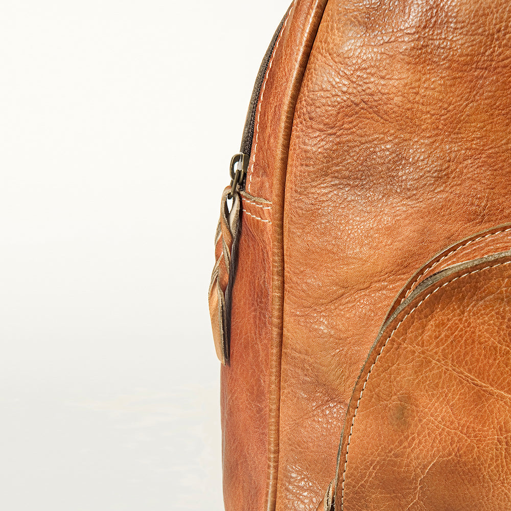 Never Mind Backpack Vintage Handmade Genuine Cowhide Leather
