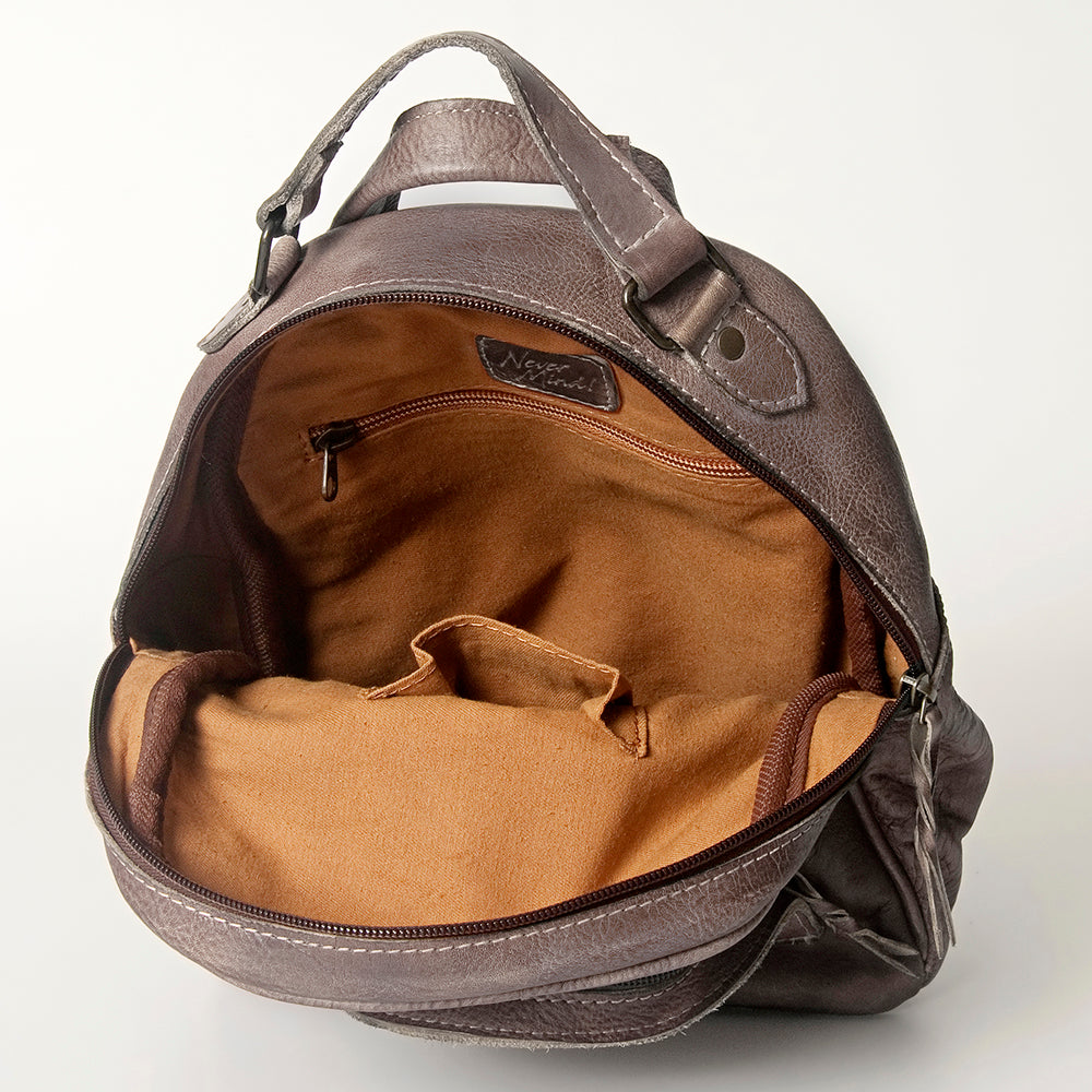 Never Mind Backpack Vintage Handmade Genuine Cowhide Leather