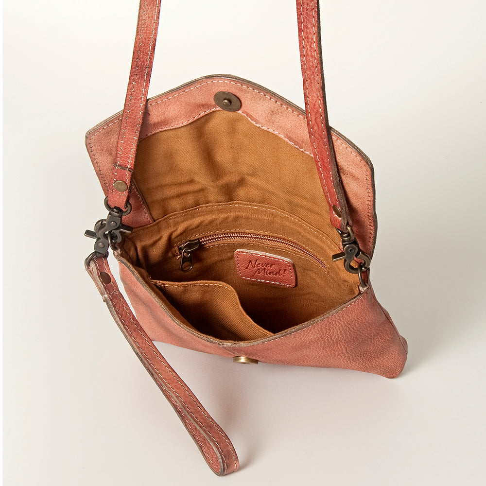 Never Mind Crossbody Vintage Handmade Genuine Cowhide Leather