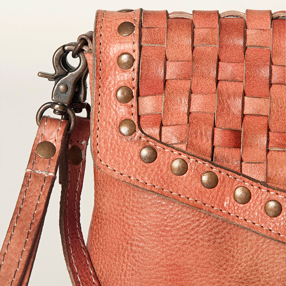 Never Mind Crossbody Vintage Handmade Genuine Cowhide Leather