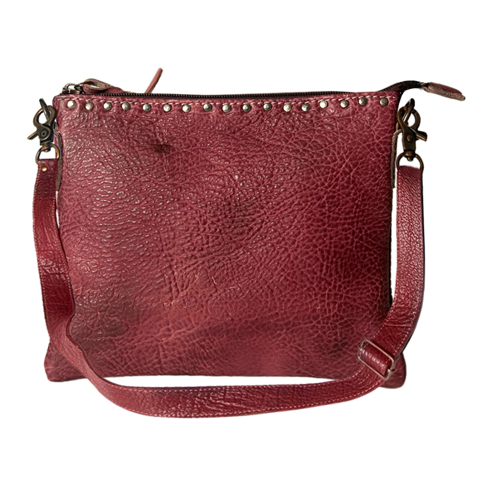 Never Mind Crossbody Vintage Handmade Genuine Cowhide Leather