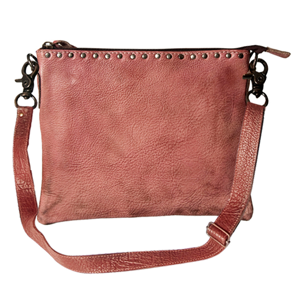 Never Mind Crossbody Vintage Handmade Genuine Cowhide Leather