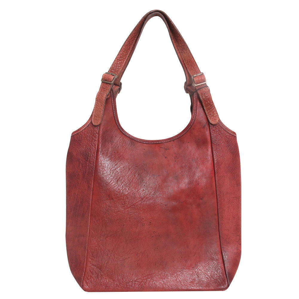Never Mind Tote Vintage Handmade Genuine Cowhide Leather