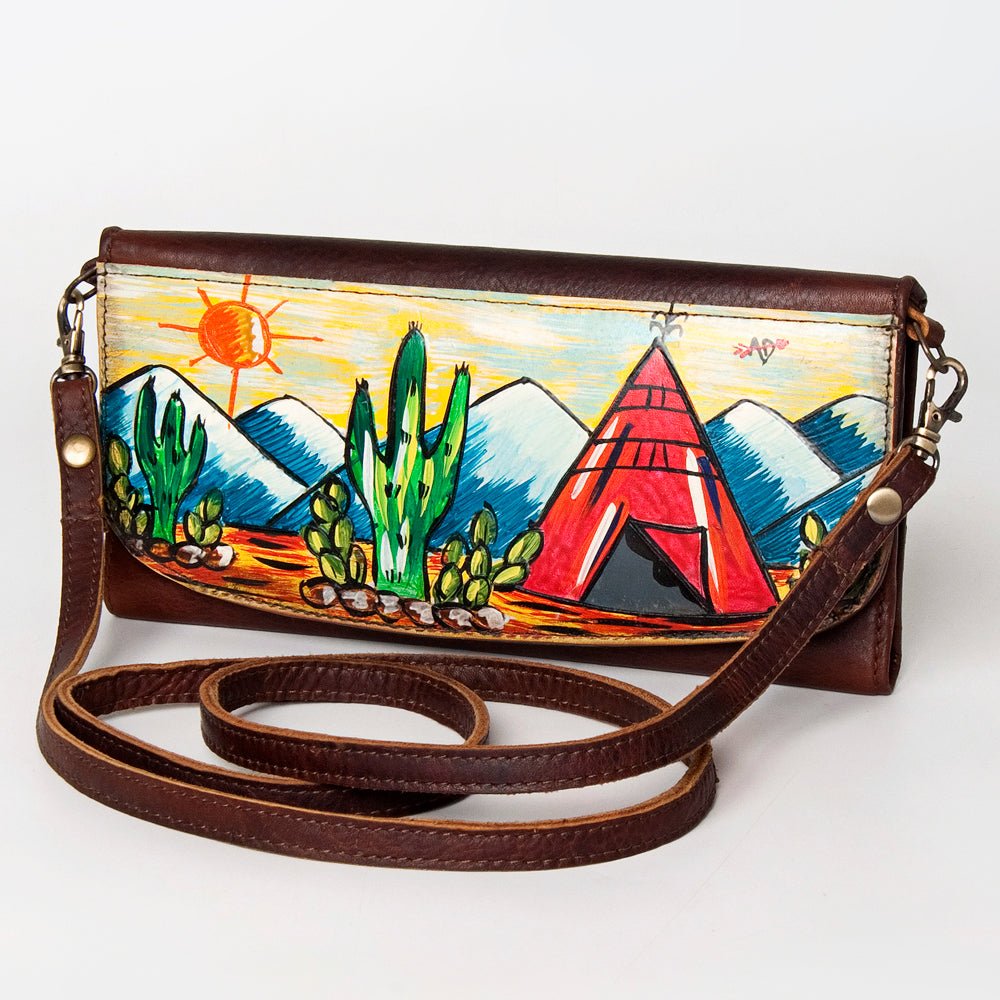 American Darling Wallet Hair on Full Grain Genuine Leather Western Women Bag | Handbag Purse Travel Clutch