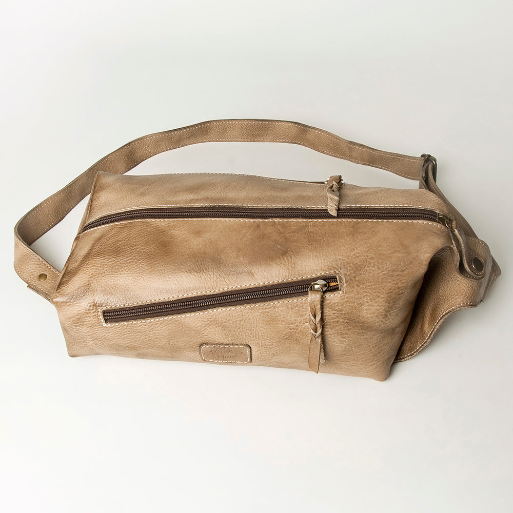 Never Mind Tote Vintage Handmade Genuine Cowhide Leather